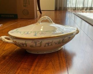 Porcelain covered server.