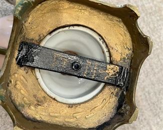 Porcelain and Brass Pedestal Bowl. Photo 3 of 4.