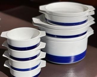 Blue & White cream soup bowls.