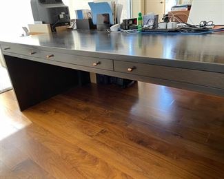 Custom partners desk/dining table. Measures 82" W x 5" D x 30" H with a 28" H clearance. Photo 1 of 3.
