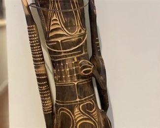 New Guinea Sepik River People Drum.