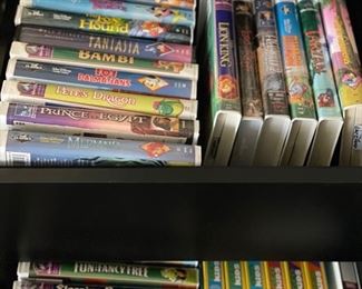 Disney VHS Tapes. SMALL Tube TV with VHS available too.