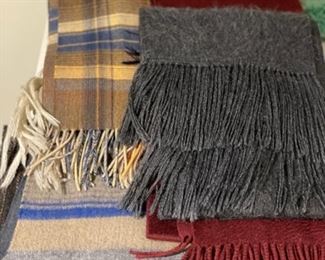 Sample of wool scarves.