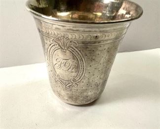 18th c French silver cup