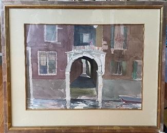 Watercolor by Krimstein of Venice