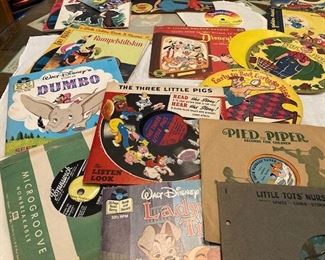 Children's records, 78 rpm, Dumbo, Disney, picture disks