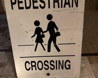 Old pedestrian sign