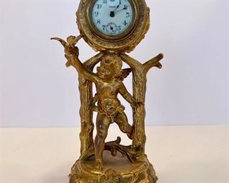 Brass art clock