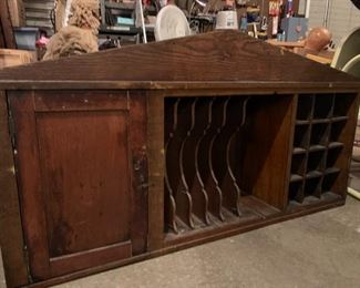 Old postal or office sorter, vintage wood