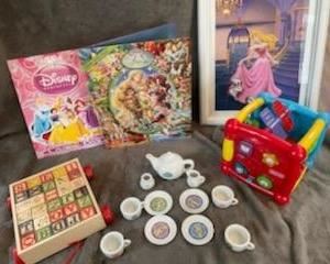 Vintage children's toys, blocks