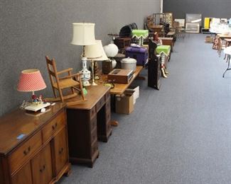 Desks, buffet, tables, chairs