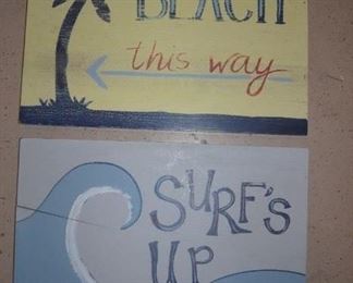 pottery barn vintage beach and surf signs