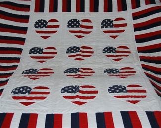 PATRIOTIC QUILT - MACHINE MADE