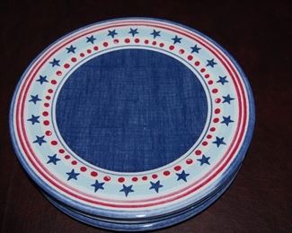 8 MELMAC PATRIOTIC DINNER PLATES