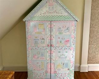 Girl/dolls painted wardrobe