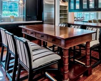 Custom Island/Table with 6 Chairs