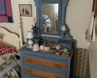 Blue Victorian Dresser $150