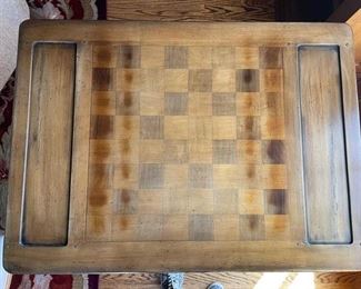 Roche BoBois chess/game table with two drawers. Photo 5 of 5.