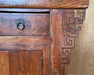 Golden Triangle: Antique Coffer Table/Sideboard. Shanxi, China C. 1800. Jumu Wood. Measures 62" W x 20.25" D x 33.5" H. Photo 2 of 3.