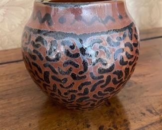 Henri Gandais ceramic pot. Photo 1 of 2.