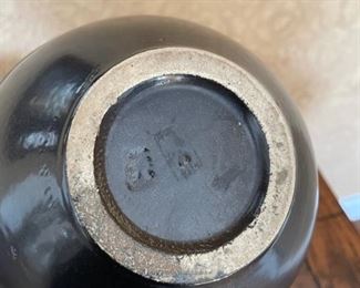 Ceramic vase stamped by artist. Photo 2 of 2.