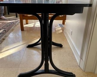 Ebony side table. Measures 33" W x 23" D x 27.5" H. Photo 2 of 3.