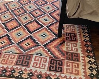 Vintage Afghan Kilim rug. Measures 7' x 10.' Photo 1 of 4.