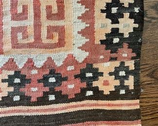 Vintage Afghan Kilim rug. Measures 7' x 10.' Photo 2 of 4.