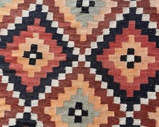 Vintage Afghan Kilim rug. Measures 7' x 10.' Photo 4 of 4