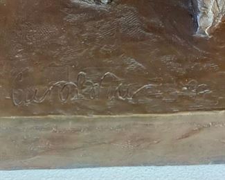 Female bronze signed by artist Curt Brill. Photo 3 of 3.