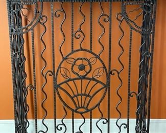 Radiator Console signed by Roque. Wrought Iron: 31"W x 12" D x 39: H. Absolute Black Granite Top. 3/4" Thick. Photo 1 of 5.