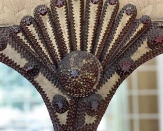 Tramp Art Mirror: 1880 Original Finish (Pennsylvania). Photo 2 of 5.