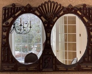 Tramp Art Mirror: 1880 Original Finish (Pennsylvania). Photo 1 of 5.