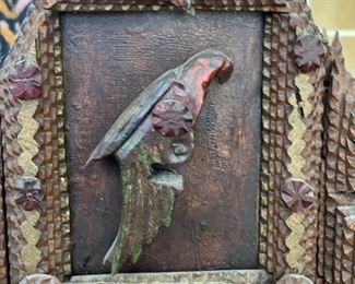 Tramp Art Mirror: 1880 Original Finish (Pennsylvania). Photo 5 of 5.