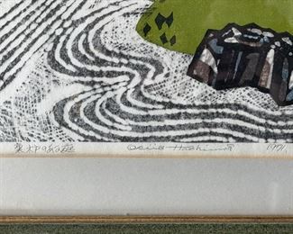 Woodcut. Signed and numbered. Photo 3 of 4.