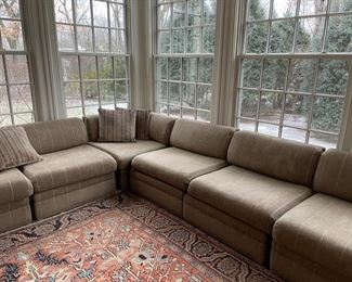 Mike Bell modular sectional sofa. Six sections. Each measures 31" W x 34" D x 28" H. Photo 1 of 2.