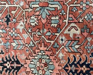 Antique Persian Heriz Rug. Measures 8' W x 10' 6". Photo 4 of 4.