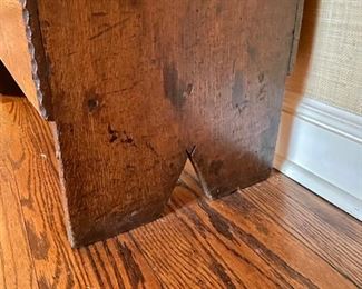 18th Century English Oak Coffer. Measures 33" x 14" D x 20" H. Photo 5 of 5.