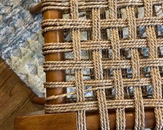 Formations Sabre Leg Bench with woven mesh top. Measures 42" W x 18" D x 18" H. Photo 3 of 3.