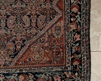 Vintage Kurdish Bijar rug. Measures 4' x 7'. Photo 2 of 2.