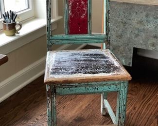 Distressed desk chair. Photo 1 of 3.