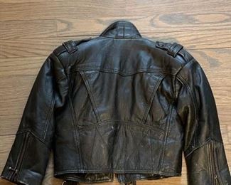 Vintage child's XL leather moto jacket. Photo 2 of 2.