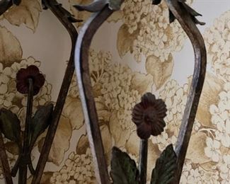 Side table with metal base. Measures 6" x 10" x 28" H. Photo 4 of 4.