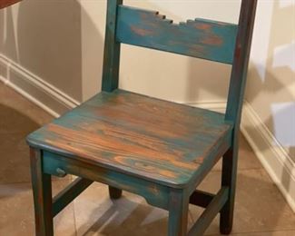 Pair of Southwestern-style dining chairs. Photo 1 of 2.