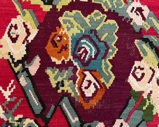 Modern wool floral rug. Measures 9' x 12'. Photo 2 of 2.