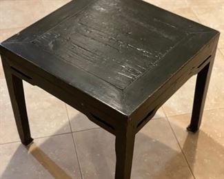 Asian reproduction ebony side table - 2 available. Each measures 33" W x 23" D x 27.5" H. Photo 3 of 3.