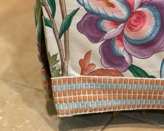 Pair of floral upholstered club chairs. Photo 5 of 5.