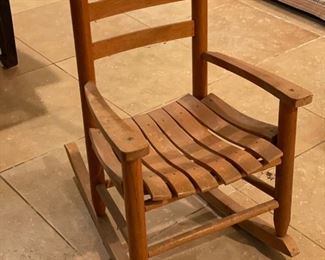 Child's rocking chair.