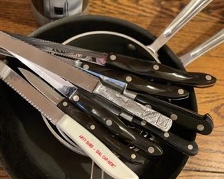 Cutlery sample includes Cutco knives.