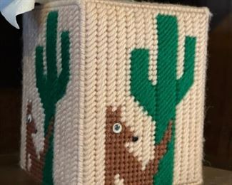 Southwestern-style tissue cover.